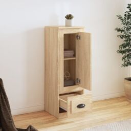 Berkfield Home Highboard Sonoma Oak 36x35.5x103.5 cm Engineered Wood in Brown - thumbnail 3