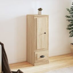 Berkfield Home Highboard Sonoma Oak 36x35.5x103.5 cm Engineered Wood in Brown - thumbnail 1