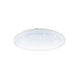 Loops Wall Flush Ceiling Light White Shade White Plastic Crystal Effect LED 33.5W