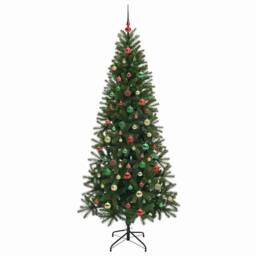 Berkfield Home Artificial Christmas Tree with 300 LEDs Green 180 cm PE & PVC - thumbnail 5