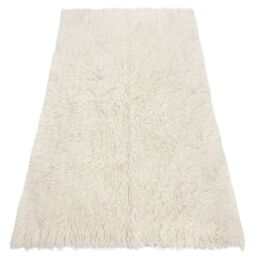 RugsX Flokati Woolen Bedcover Rug in Beige - Size: 70 cm x 160 cm - thumbnail 1