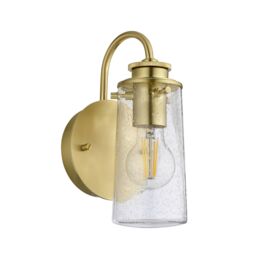 Netlighting Kichler Braelyn 1 Light Wall Light Brushed Brass IP44 in Yellow - thumbnail 2
