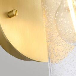Netlighting Kichler Braelyn 1 Light Wall Light Brushed Brass IP44 in Yellow - thumbnail 3