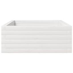 Berkfield Home Decorative Garden Planter White 110x60x23 cm Solid Wood Pine - Size: 110 x 60 x 23 cm - thumbnail 6
