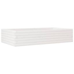 Berkfield Home Decorative Garden Planter White 110x60x23 cm Solid Wood Pine - Size: 110 x 60 x 23 cm - thumbnail 3