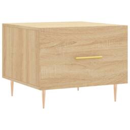 Berkfield Home Decorative Coffee Tables 2 pcs Sonoma Oak 50x50x40 cm Engineered Wood in Light Tan - Size: 50 x 50 x 40 cm - thumbnail 5