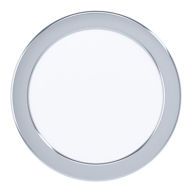 Loops Wall / Ceiling Flush Downlight Chrome Steel 10.5W Built in LED 166mm Round in Metallics - image 1