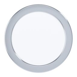 Loops Wall / Ceiling Flush Downlight Chrome Steel 10.5W Built in LED 166mm Round in Metallics - thumbnail 1