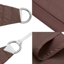 Berkfield Home Sun Shade Sail Brown 2x2x2 m 100% Polyester Oxford - thumbnail 6