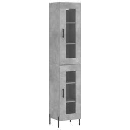 Berkfield Home Highboard Concrete Grey 34.5x34x180 cm Engineered Wood