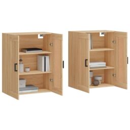 Berkfield Home Wall Mounted Cabinets 2 pcs Sonoma Oak Engineered Wood in Brown - thumbnail 3