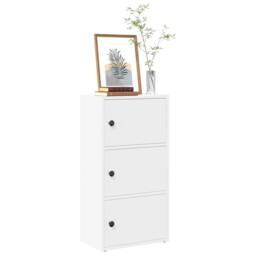 Berkfield Home Durable Bookcase White 40x24x77 cm Engineered Wood - Size: 40 x 24 x 77 cm - thumbnail 2