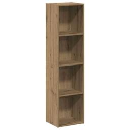 Berkfield Home Elegant Book Cabinet Artisan Oak 36x30x143 cm Engineered Wood in Brown - Size: 36 x 30 x 143 cm - thumbnail 3