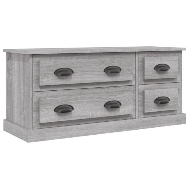 Berkfield Home TV Cabinet Grey Sonoma 100x35.5x45 cm Engineered Wood - image 1