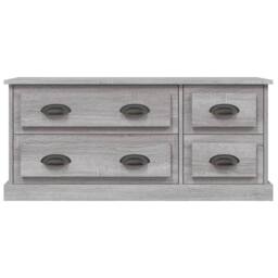 Berkfield Home TV Cabinet Grey Sonoma 100x35.5x45 cm Engineered Wood - thumbnail 6