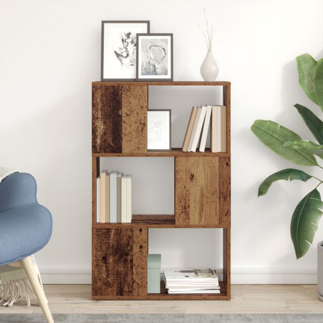 Berkfield Home Entertainment Centre Old wood Engineered wood 60 x 24 x 94 cm in Brown - image 1
