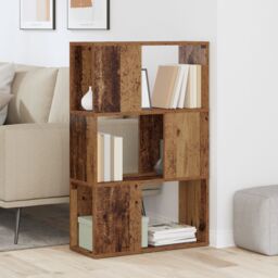 Berkfield Home Entertainment Centre Old wood Engineered wood 60 x 24 x 94 cm in Brown - thumbnail 4