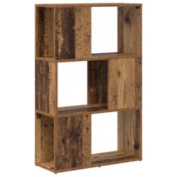 Berkfield Home Entertainment Centre Old wood Engineered wood 60 x 24 x 94 cm in Brown - thumbnail 2