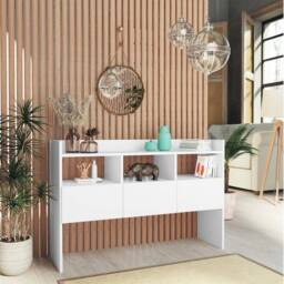 Berkfield Home Sideboard White 105x30x70 cm Engineered Wood - Size: 105 x 30 x 70 cm - thumbnail 2