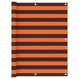 Berkfield Home Balcony Screen Orange & Brown 120x500 cm Oxford Fabric