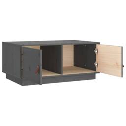 Berkfield Home Beautiful Coffee Table Grey 80x50x35 cm Solid Wood Pine - Size: 80 x 50 x 35 cm - thumbnail 7