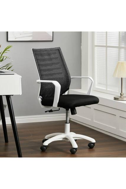Living and Home Ergonomic Office Chair Mesh Swivel Computer Chair in Black - image 1