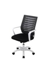 Living and Home Ergonomic Office Chair Mesh Swivel Computer Chair in Black - thumbnail 3
