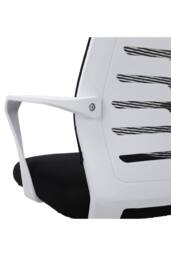 Living and Home Ergonomic Office Chair Mesh Swivel Computer Chair in Black - thumbnail 5
