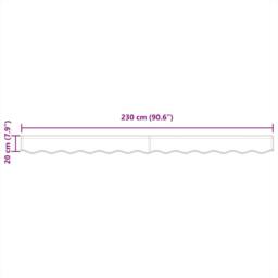 Berkfield Home Awning Valance for 2.5 m Frame Cream 2.3x0.2 m - thumbnail 7