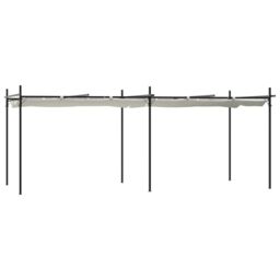 Berkfield Home Pergola with Retractable Roof Cream 589x292x230 cm in Beige - Size: 589 x 292 x 230 cm - thumbnail 2
