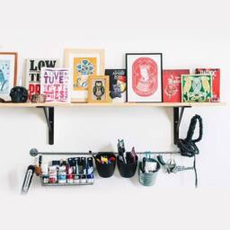 Kelvenix Heavy Duty Stainless steel L Shaped Wall Mounted Shelf Brackets in Black - thumbnail 5