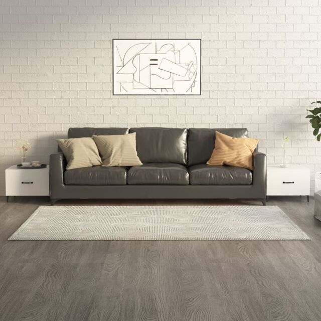 Berkfield Home Coffee Tables with Metal Legs 2 pcs High Gloss White 50x50x40 cm - Size: 50 x 50 x 40 cm - image 1