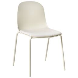 Wyld and Coco Modern Conference Chairs Set of 2 Light Beige Polyester Seats - thumbnail 3