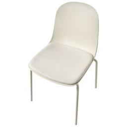 Wyld and Coco Modern Conference Chairs Set of 2 Light Beige Polyester Seats - thumbnail 7