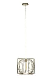 Orsina Silver Finish Pendant Lamp, Contemporary Openwork Iron Lighting, Luxe Statement Pendant Light For Living Room - thumbnail 2