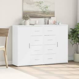 Berkfield Home Sideboards 2 pcs White 60x31x84 cm Engineered Wood - Size: 60 x 31 x 84 cm - thumbnail 3