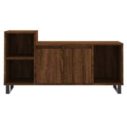 Berkfield Home TV Cabinet Brown Oak 100x35x55 cm Engineered Wood - Size: 100 x 35 x 55 cm - thumbnail 5
