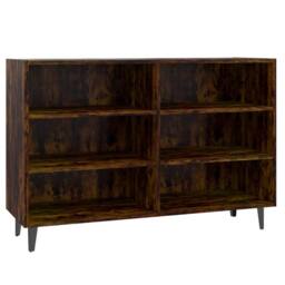 Berkfield Home Sideboard Smoked Oak 103.5x35x70 cm Engineered Wood in Brown - thumbnail 1
