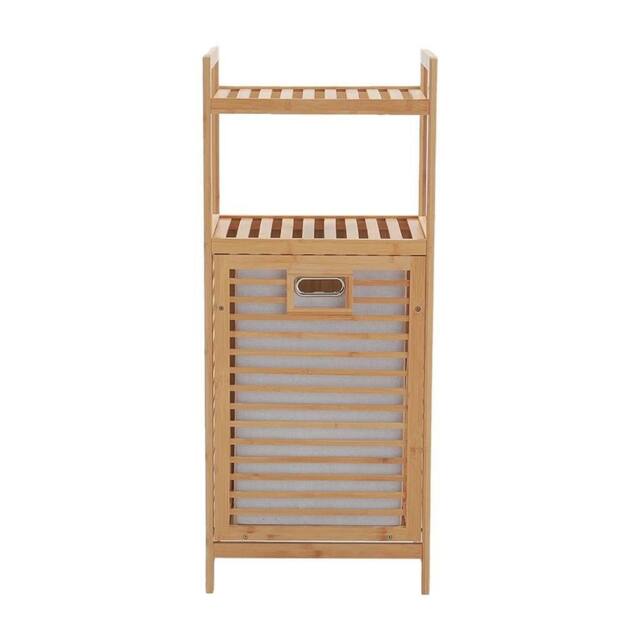 FORGEVIO Dirty Clothes Bamboo Laundry Hamper Basket Washing with Liner Bag in Natural - image 1