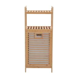 FORGEVIO Dirty Clothes Bamboo Laundry Hamper Basket Washing with Liner Bag in Natural - thumbnail 1