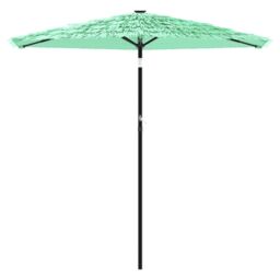 Berkfield Home Garden Parasol with Steel Pole Green 268x268x226 cm - Size: 268 x 268 x 226 cm - thumbnail 3