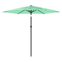 Berkfield Home Garden Parasol with Steel Pole Green 268x268x226 cm - Size: 268 x 268 x 226 cm - thumbnail 4