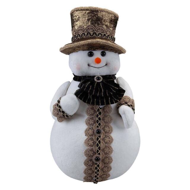 VFM e-Store Christmas Snowman Decoration 39cm x 20cm White X 1 - Size: 39 cm x 20 cm - image 1