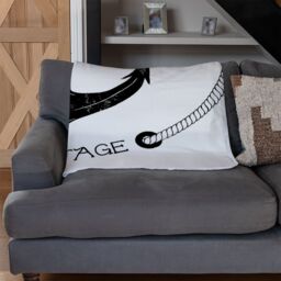 Benjamin Tate Design Nautical Anchor Blanket in Natural - Size: 120 cm x 150 cm - thumbnail 2