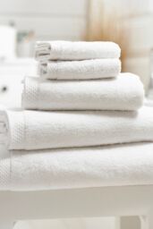 The Lyndon Company Luxury Premium Heavy Quality Egyptian Spa Super Soft Bathroom Towels in White - thumbnail 1