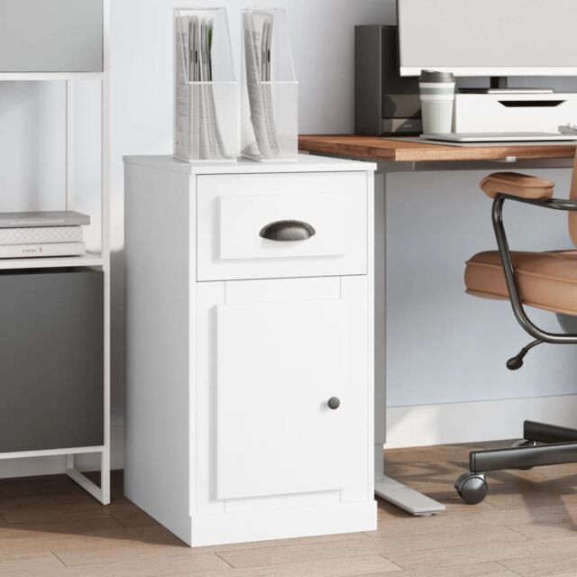 Berkfield Home Side Cabinet with Drawer White 40x50x75 cm Engineered Wood - Size: 40 x 50 x 75 cm - image 1