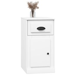 Berkfield Home Side Cabinet with Drawer White 40x50x75 cm Engineered Wood - Size: 40 x 50 x 75 cm - thumbnail 4