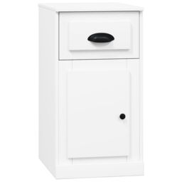 Berkfield Home Side Cabinet with Drawer White 40x50x75 cm Engineered Wood - Size: 40 x 50 x 75 cm - thumbnail 2