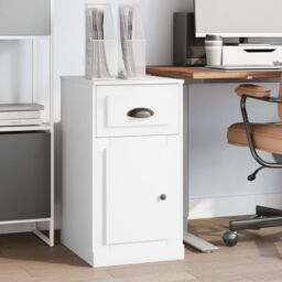 Berkfield Home Side Cabinet with Drawer White 40x50x75 cm Engineered Wood - Size: 40 x 50 x 75 cm - thumbnail 1