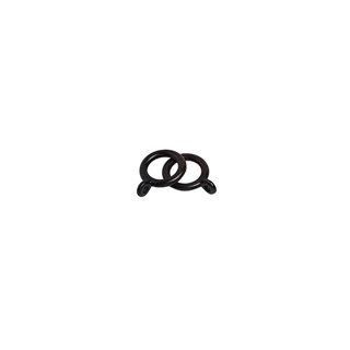 New Edge Blinds Pack of 24 Black Plastic Curtain Hanging Ring Hooks - image 1